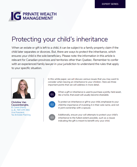 Whitepaper Protecting Your Child's Inheritance